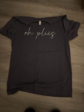 Oh Pliés ballet Tee - heather grey  Top